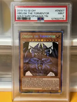 Yu-Gi-Oh! Obelisk the Tormentor TN19-EN007 Prismatic Secret Rare 2019 PSA 9 - Image 1