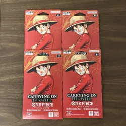 LOT Of 4 One Piece TCG: Carrying On His Will Sleeved Booster Pack OP-13 ENGLISH - Image 1