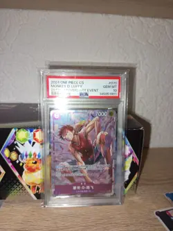 Monkey D. Luffy OP03-070 PSA 10 25th Anniversary OnePiece Promo China Exclusive - Image 1