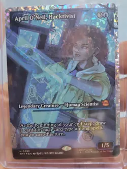 MTG English April O'Neil, Hacktivist (0292) (Showcase) (Fracture Foil) NM Foil - Image 1