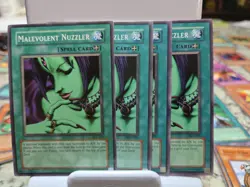 Set Of 4 Yu-Gi-Oh Malevolent Nuzzler Cards Near Mint - Image 1