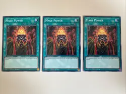 Yugioh - Mage Power x 3 - 1st Edition LP - Plus Free Holo Card - Image 1