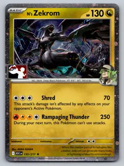N's Zekrom - Holo Rare Prize Pack Series Cards NM - Image 1
