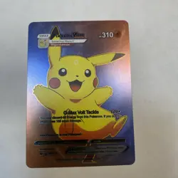 PIKACHU Vmax Rainbow FOIL Fan Art Card Hp310 G-Max Volt Tackle 🔥🔥🔥🔥 - Image 1