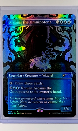 MTG Magic the Gathering Secret Lair Borderless Foil Arcanis the Omnipotent - Image 1