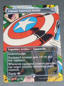 Magic: The Gathering Marvel Super Heroes Captain America's Shield Borderless 317 - Image 1