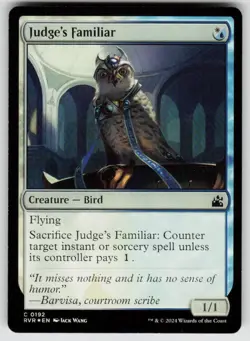 Judge's Familiar 192 Common Ravnica Remastered Magic: The Gathering Foil NM - Image 1