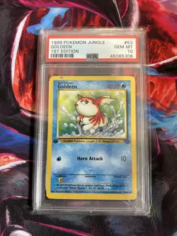 PSA 10 1st Edition Goldeen Jungle - (53/64) GEM MINT 1999 Pokemon English - Image 1