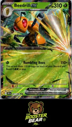 Beedrill ex 003/086 Double Rare Chaos Rising Pokemon NM/M - Image 1