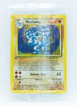 MACHAMP (SEALED) Gray Stamp 1st Edition Holo Rare Base Set 1999 - Pokemon Card - Image 1
