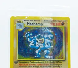 MACHAMP (SEALED) Gray Stamp 1st Edition Holo Rare Base Set 1999 - Pokemon Card - Image 2
