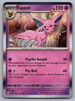 ESPEON 033/131 RARE PRISMATIC EVOLUTIONS POKEMON NM - Image 1
