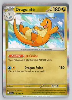 DRAGONITE 149/165 RARE 151 POKEMON HOLO NM - Image 1