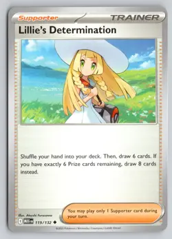 LILLIE'S DETERMINATION 119/132 UNCOMMON MEGA EVOLUTION POKEMON NM - Image 1