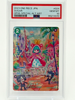 PSA 10 Sugar OP06-024 SP Alt Art 2023 One Piece Card GEM MINT Japanese - Image 1