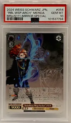 Merida Rebellious Wisp Archer Mirror Special 2024 Weiss Schwarz PSA 10 - Image 1