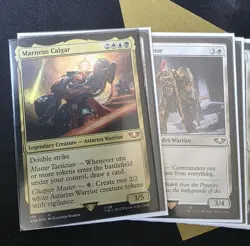 MTG Warhammer 40k Commander Deck - Forces of the Imperium Precon - Sleeved - Image 2