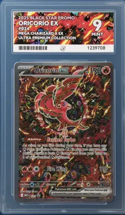 ACE 9 Oricorio ex 024 Black Star Promo Mega Charizard X EX UPC Pokemon Card - Image 1