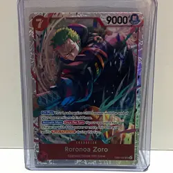 Bandai One Piece Card Game Roronoa Zoro EB04-007 Rare Foil Alt Art EN 9000 - Image 1