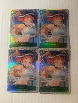 Bandai One Piece Card Game Nami OP01-031 SR lot of 4 - Image 1