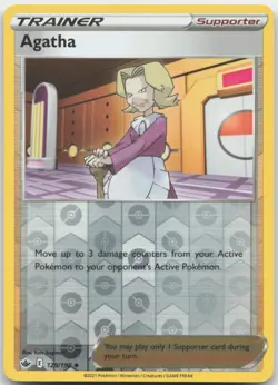 Agatha 129/198 Reverse Holo SWSH06: Chilling Reign Pokemon Card NM - Image 1