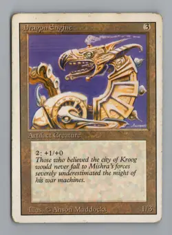 Magic: The Gathering MTG Dragon Engine Revised Edition Rare Regular - Image 1