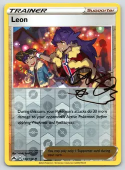 Leon 134/159 Crown Zenith Reverse Holo Pokemon NM - Image 1