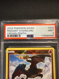 Pokemon 2023 Crown Zenith Radiant Charizard 020/159 Holo PSA 9 - Image 2