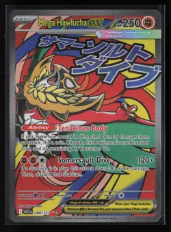 Mega Hawlucha ex 268/217 Mega Attack Rare Ascended Heroes Pokemon Holo - Image 1