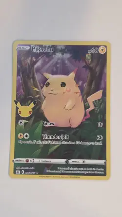Pikachu 005/025 Celebrations Holo MINT 25 YEARS OF POKEMON!!! - Image 3