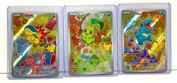 Set Of (3) Pokemon First Partner Illustration Collection Series 2 Johto Gen 2 - Image 1