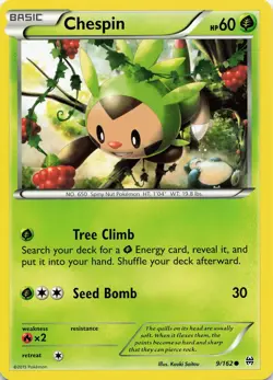 POKEMON Chespin (9) #9/162 XY - BREAKthrough NM - Image 1