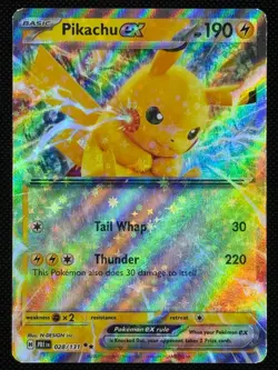 Pikachu ex 028/131 Double Rare Prismatic Evolutions Holo Near Mint - Image 1