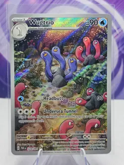 Wugtrio 224/091 Illustration Rare Paldean Fates Full Art Holo Pokemon TCG NM - Image 1