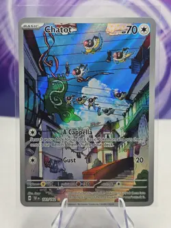 Pokemon TCG Chatot SV05 Temporal Forces 181/162 Illustration Rare Holo 70HP - Image 1