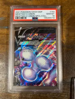 Pokemon 2021 Special Collection SWSH MEWTWO V-Union #159-162 PSA 10 SEQUENTIAL - Image 2