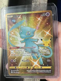 POKEMON CELEBRATIONS 25th ANNIVERSARY GOLD MEW FULL ART 025/025 NM/Mint - Image 2
