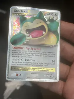 Pokemon Snorlax LV.X 111/111 Rising Rivals Holo Ultra Rare Level Up 130 HP - Image 2