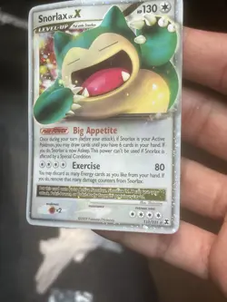 Pokemon Snorlax LV.X 111/111 Rising Rivals Holo Ultra Rare Level Up 130 HP - Image 3