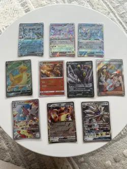 Japanese Pokemon GX & EX Lot – Dragonite V, Charizard, Umbreon V, 10 Cards, NM/M - Image 1