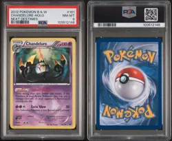 CHANDELURE 2012 B & W NEXT DESTINIES HOLO SECRET RARE 101/99 PSA 8 NM-MT - Image 3