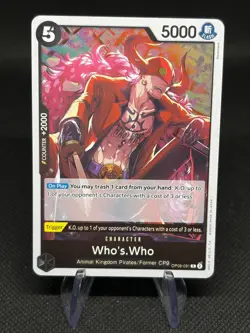 One Piece TWO LEGENDS - WHO'S.WHO #OP08-091 - Foil NM/M - Image 1