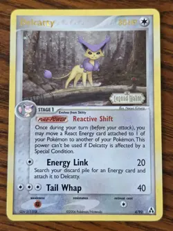 Delcatty Reverse Holo Rare STAMP - 2006 Pokemon Card EX Legend Maker 4/92 - NM - Image 1