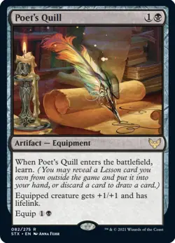 MTG Poet's Quill Strixhaven: School of Mages 082/275 Regular Rare NM - Image 1