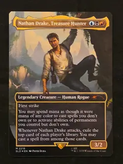 MTG Nathan Drake, Treasure Hunter (Rainbow Foil) Foil NM Secret Lair Drop Series - Image 1