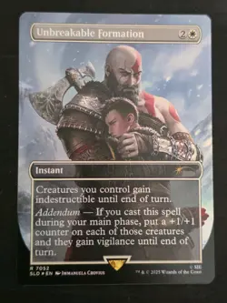 Magic The Gathering Secret Lair God of War Foil #7052 Unbreakable Formation MTG - Image 1