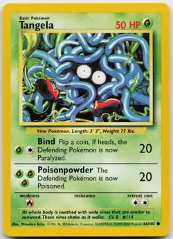 Tangela 66/102 Common Base Set Unlimited Near Mint - Image 1
