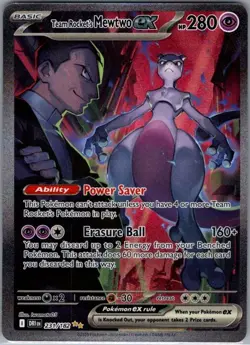 Team Rocket's Mewtwo ex 231/182 SIR SV10: Destined Rivals - Pokemon Card - NM - Image 1
