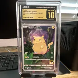 CGC Pristine 10 Pikachu Pokemon TCG S8a 25th Anniversary 001/028 JP 2021 Holo - Image 1