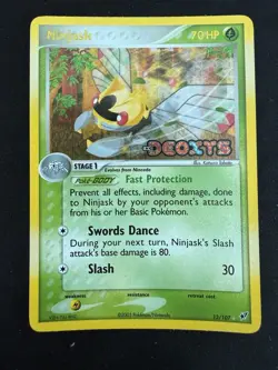Ninjask 13/107 Holo Rare Deoxys Pokemon Reverse Holo (NM) - Image 1